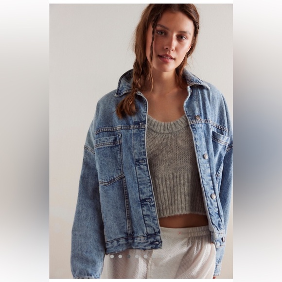 Free People Blue Jean Jacket - Picture 2 of 16
